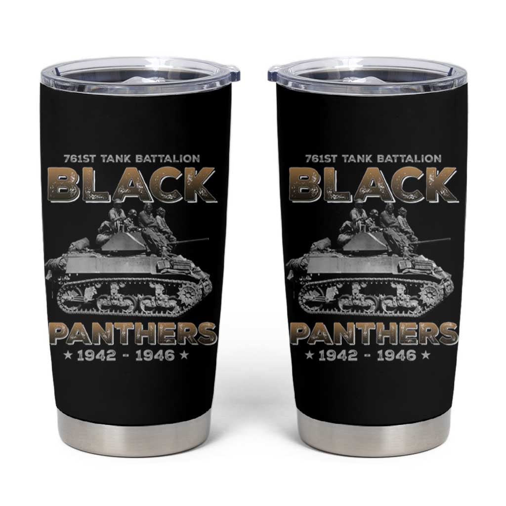 761st Tank Battalion Tribute Black Panther Party History Tumbler Cup