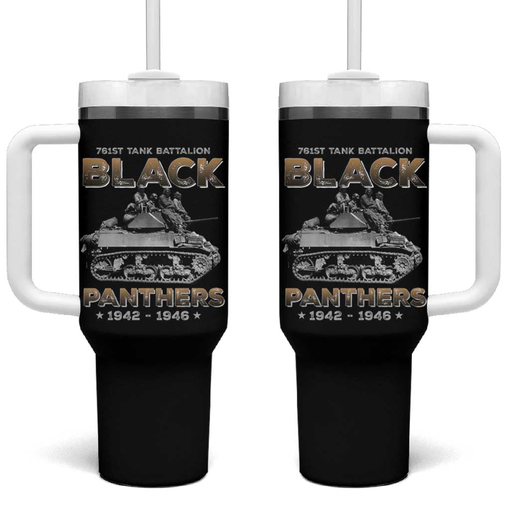 761st Tank Battalion Tribute Black Panther Party History Tumbler With Handle