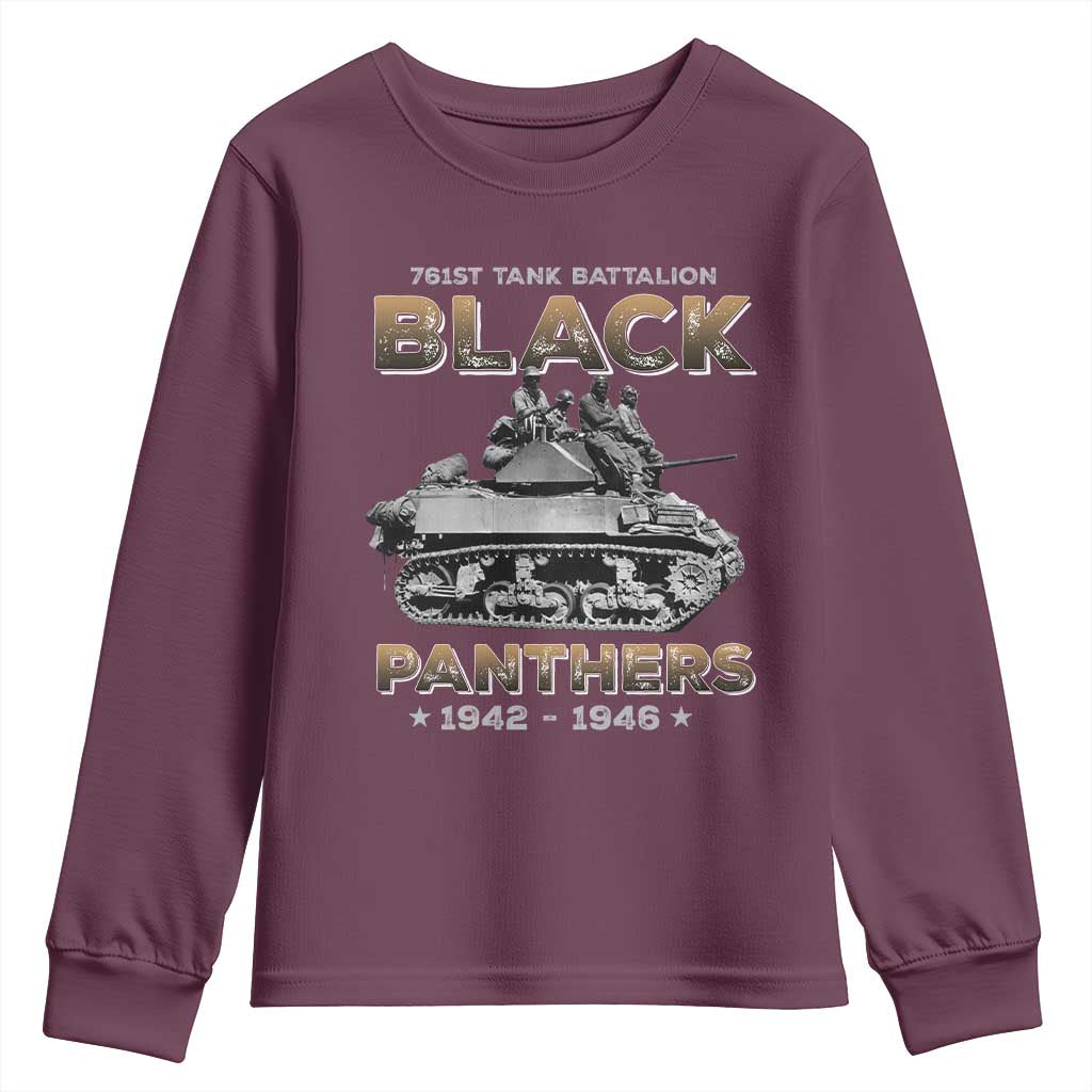 761st Tank Battalion Tribute Black Panther Party History Youth Sweatshirt