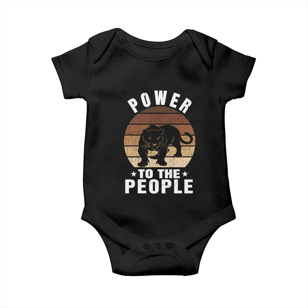 Black Panther Party Baby Onesie Power To The People Black History