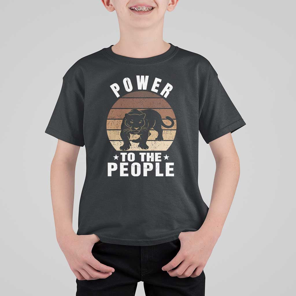 Black Panther Party T Shirt For Kid Power To The People Black History