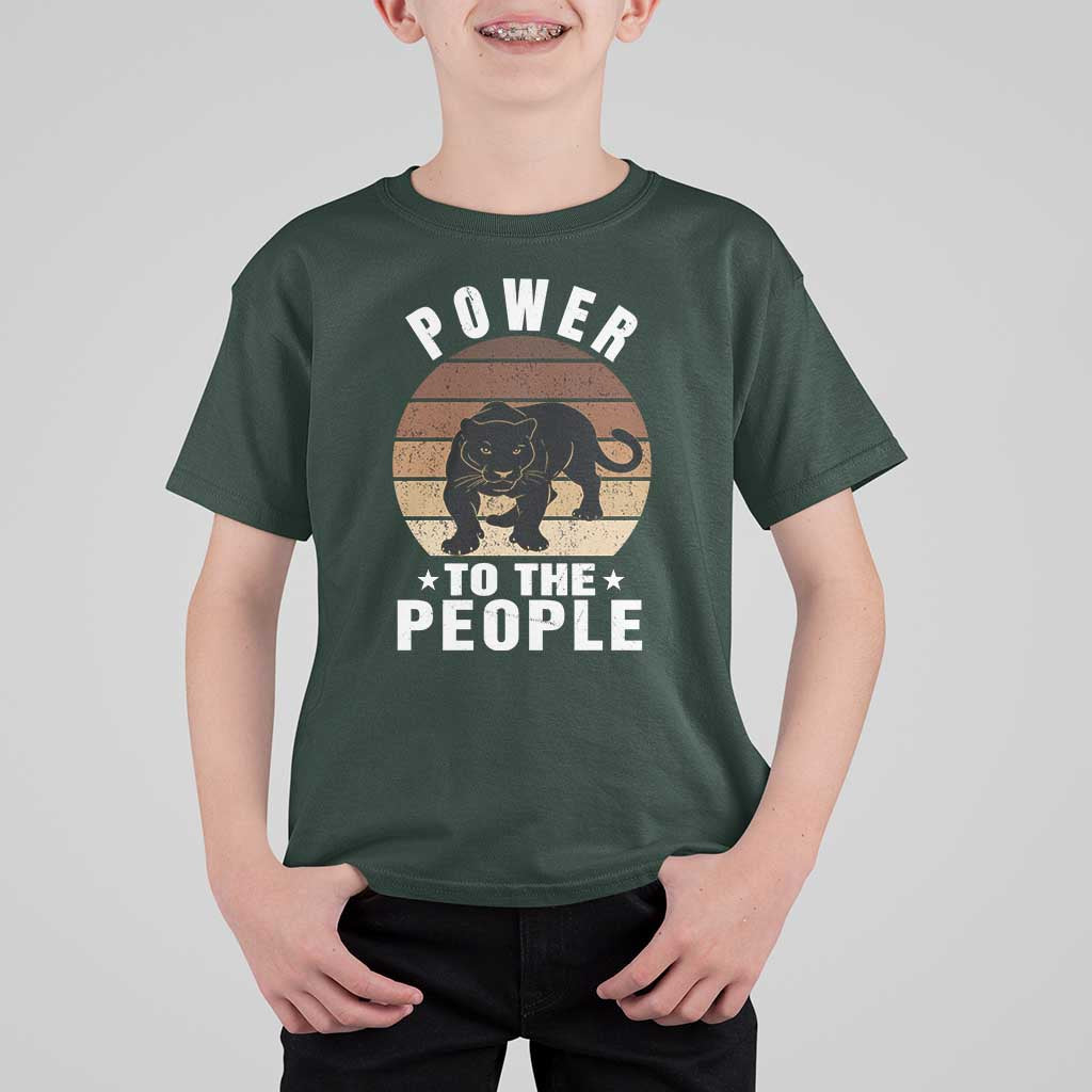 Black Panther Party T Shirt For Kid Power To The People Black History