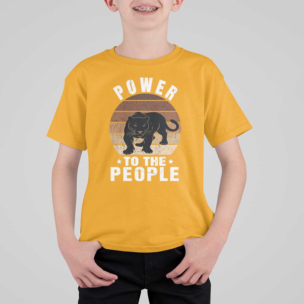 Black Panther Party T Shirt For Kid Power To The People Black History