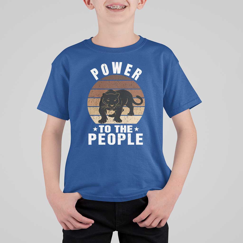 Black Panther Party T Shirt For Kid Power To The People Black History