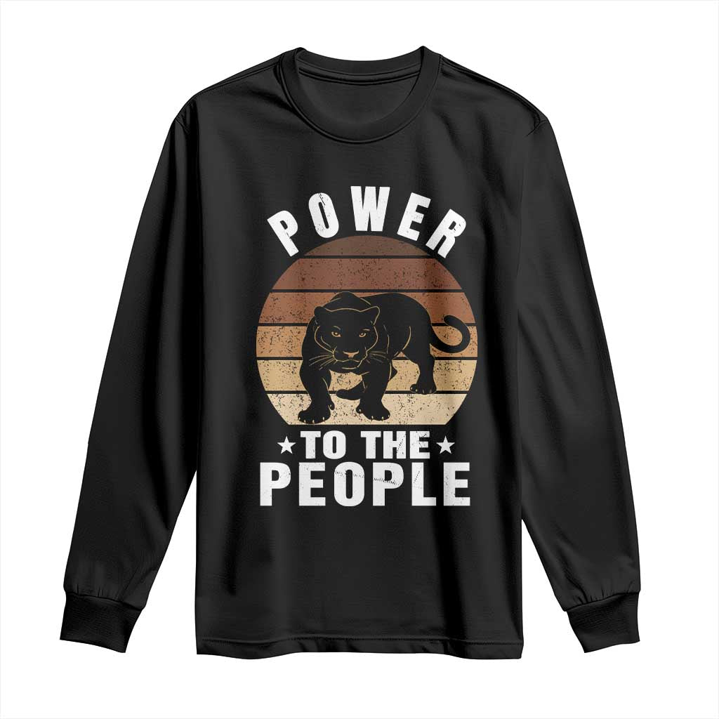 Black Panther Party Long Sleeve Shirt Power To The People Black History