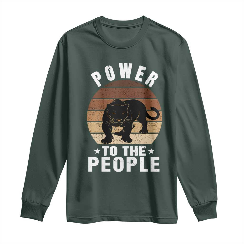 Black Panther Party Long Sleeve Shirt Power To The People Black History