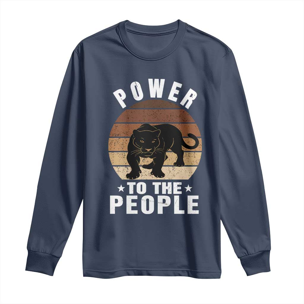 Black Panther Party Long Sleeve Shirt Power To The People Black History