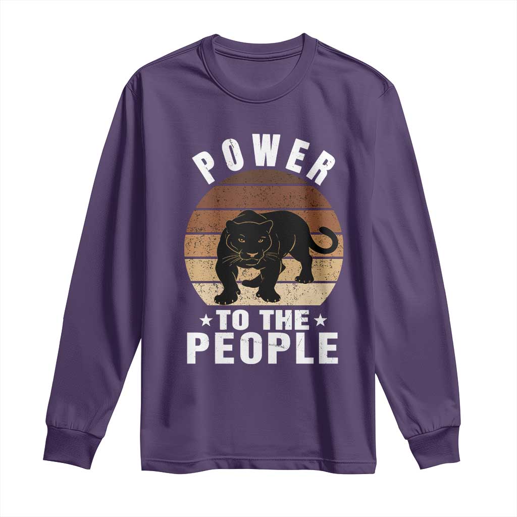 Black Panther Party Long Sleeve Shirt Power To The People Black History