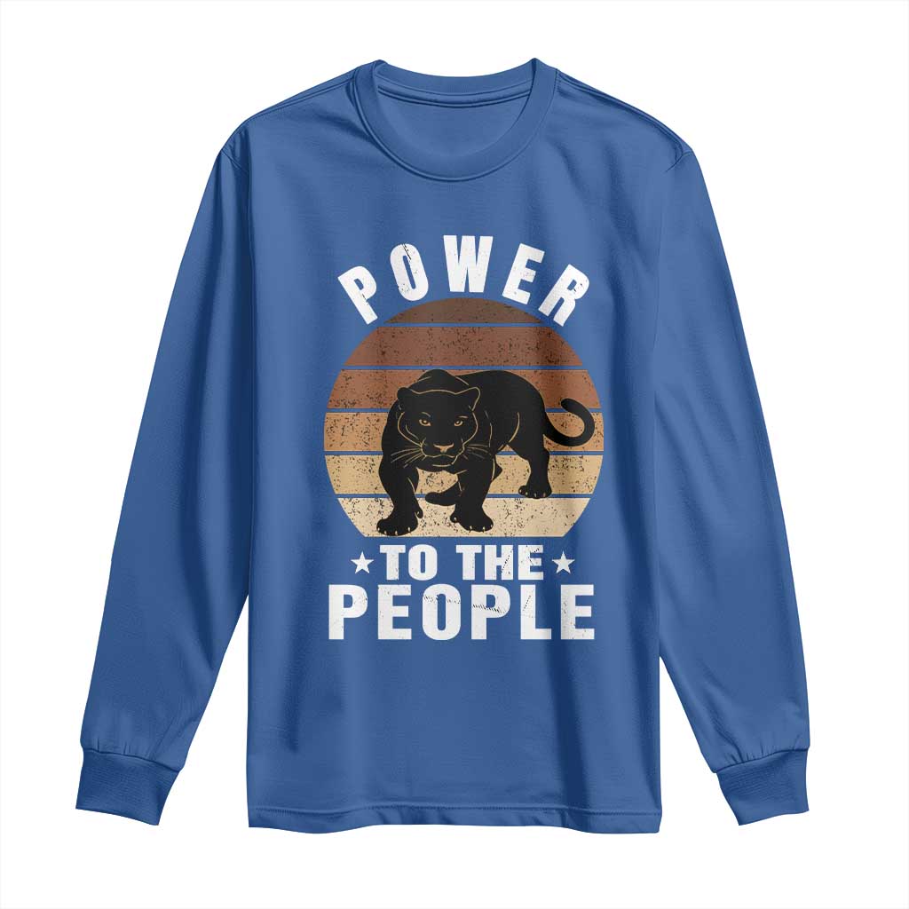 Black Panther Party Long Sleeve Shirt Power To The People Black History