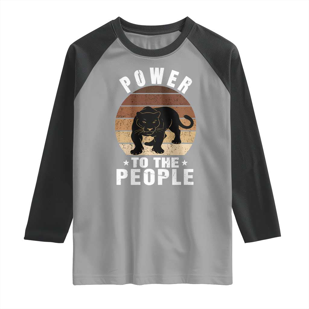 Black Panther Party Raglan Shirt Power To The People Black History