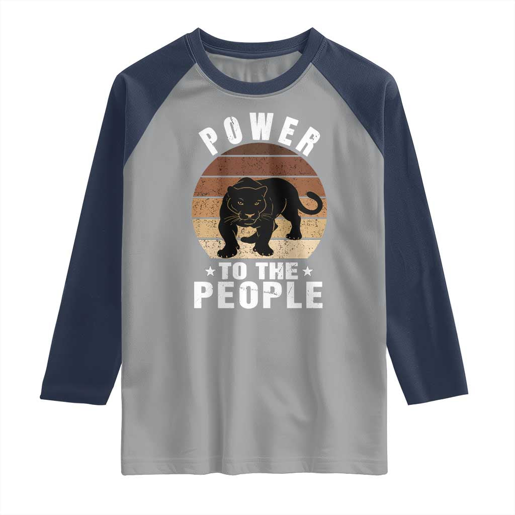 Black Panther Party Raglan Shirt Power To The People Black History