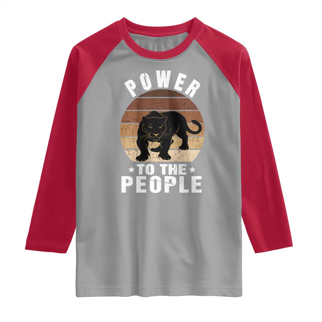 Black Panther Party Raglan Shirt Power To The People Black History