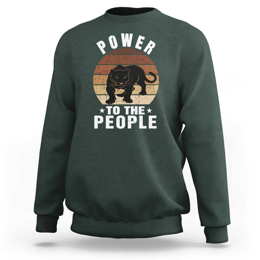 Black Panther Party Sweatshirt Power To The People Black History