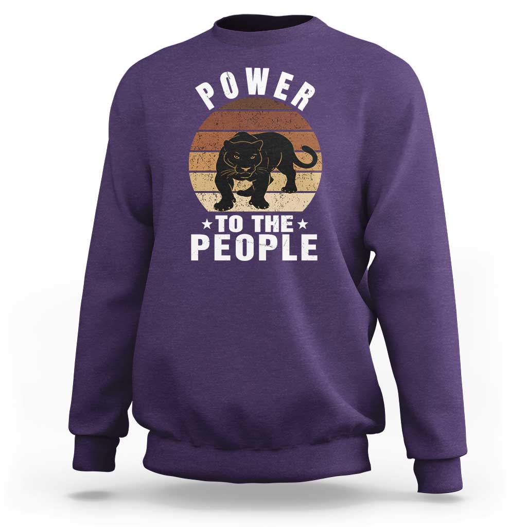 Black Panther Party Sweatshirt Power To The People Black History