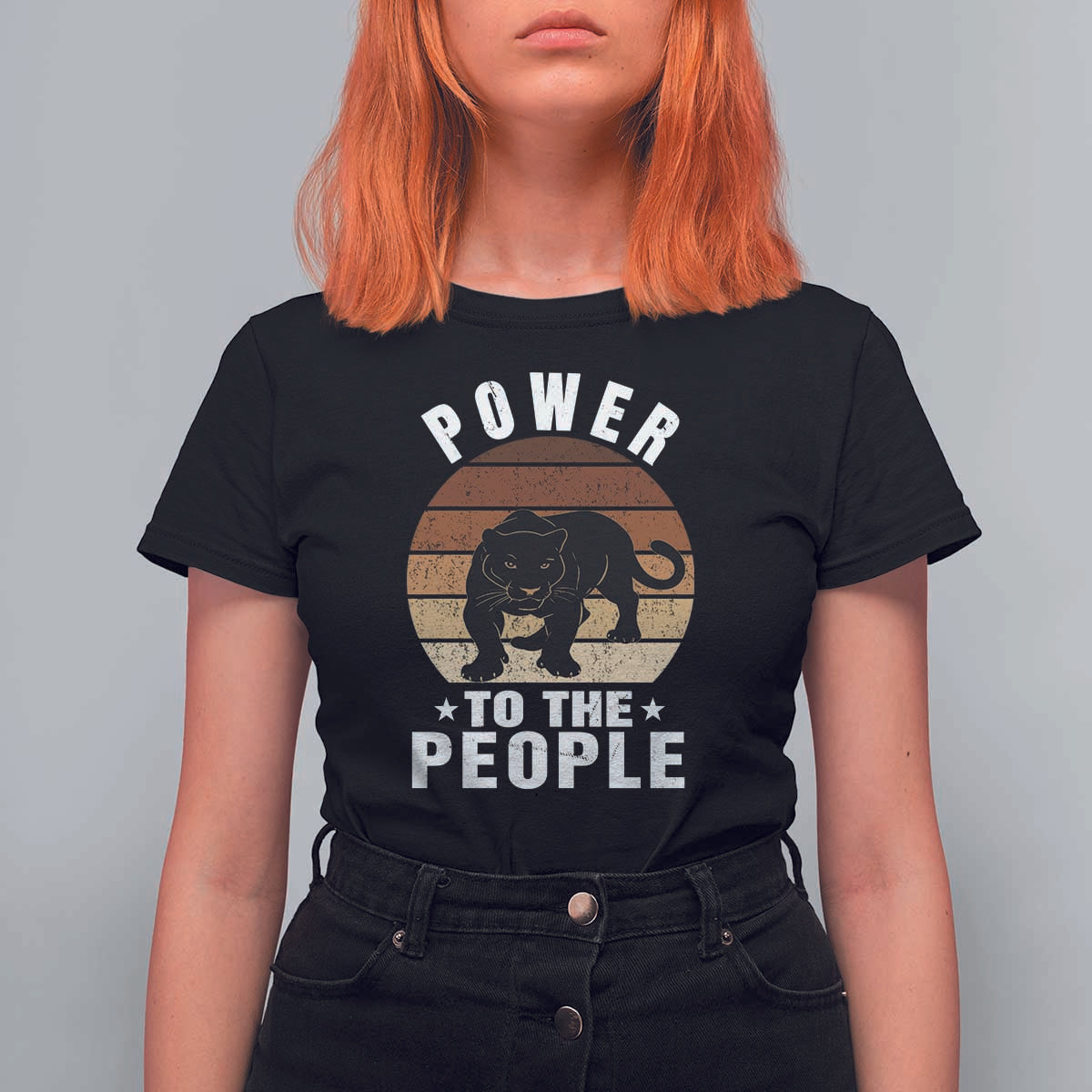 Black Panther Party T Shirt For Women Power To The People Black History