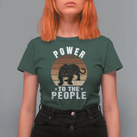 Black Panther Party T Shirt For Women Power To The People Black History