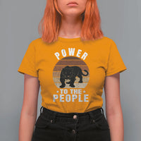 Black Panther Party T Shirt For Women Power To The People Black History