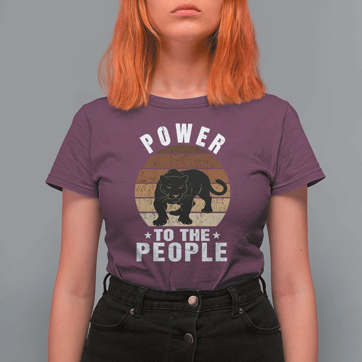 Black Panther Party T Shirt For Women Power To The People Black History