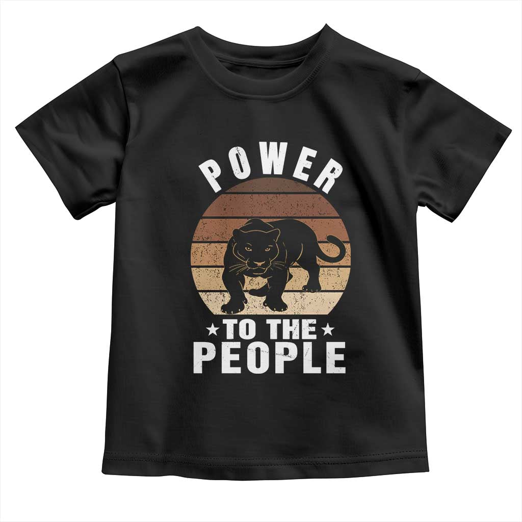 Black Panther Party Toddler T Shirt Power To The People Black History
