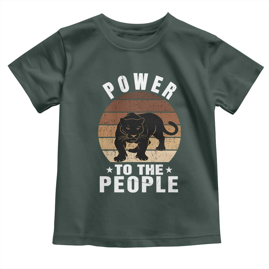 Black Panther Party Toddler T Shirt Power To The People Black History