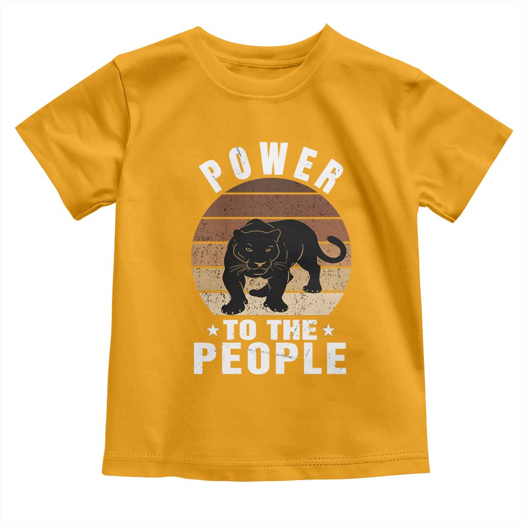 Black Panther Party Toddler T Shirt Power To The People Black History