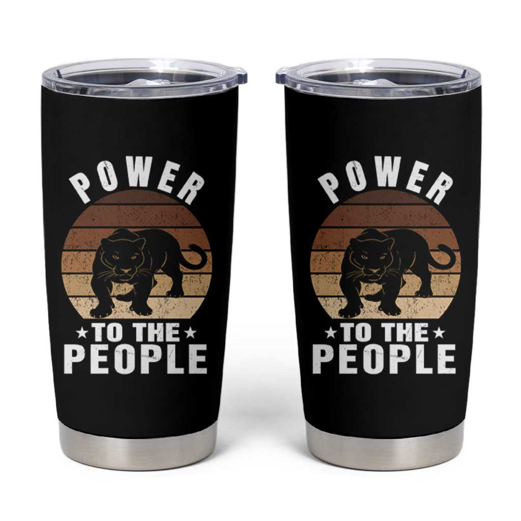 Black Panther Party Tumbler Cup Power To The People Black History