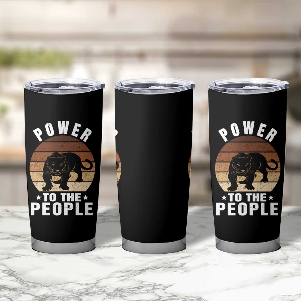 Black Panther Party Tumbler Cup Power To The People Black History