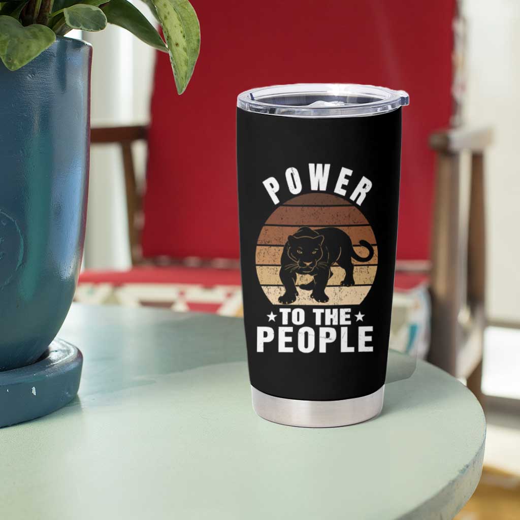 Black Panther Party Tumbler Cup Power To The People Black History