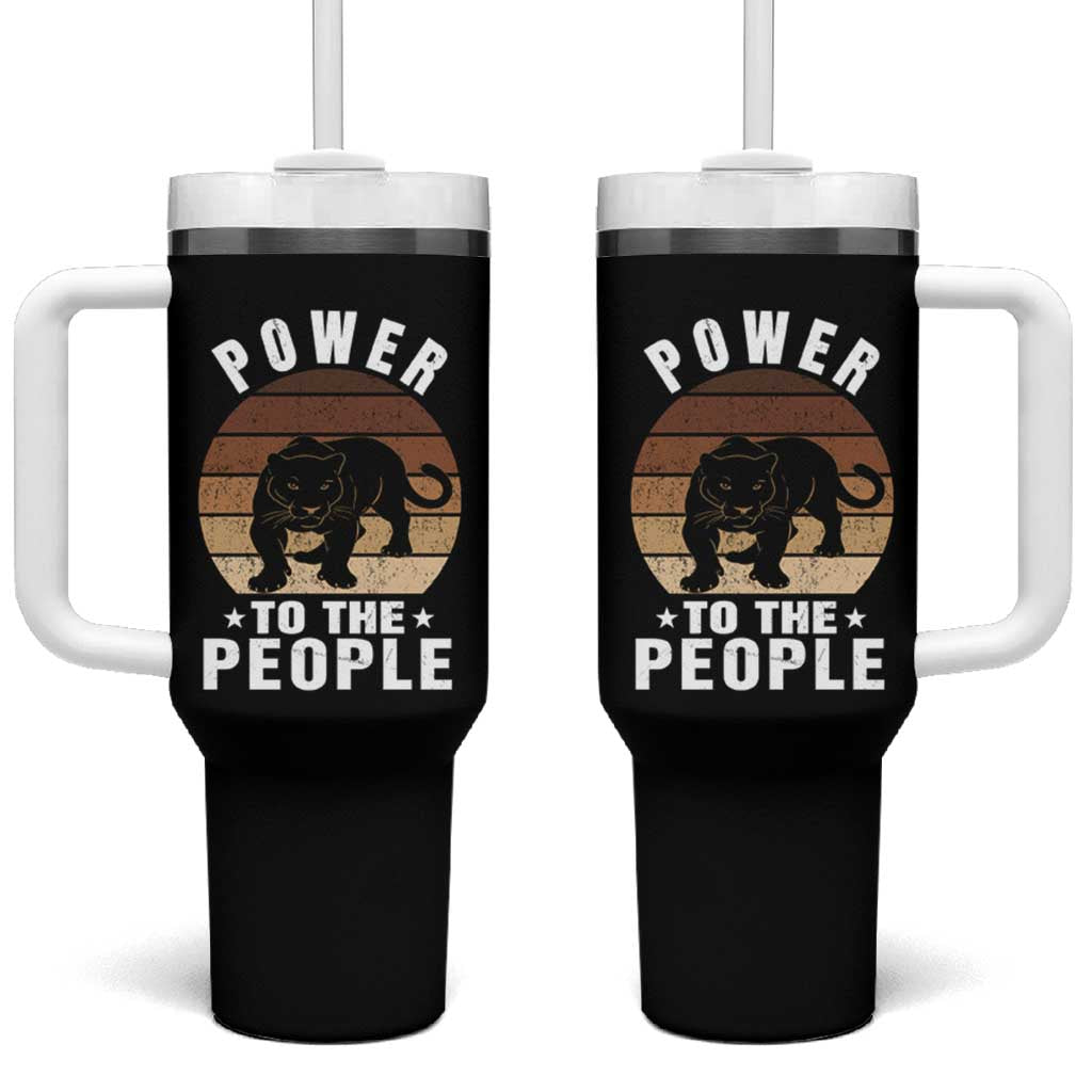 Black Panther Party Tumbler With Handle Power To The People Black History