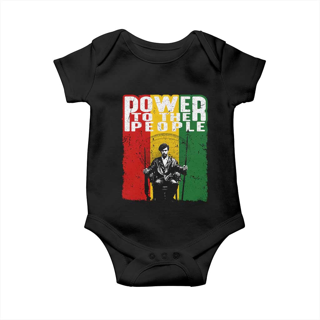 Black Panther Party Huey P. Newton Baby Onesie Power To The People Black History