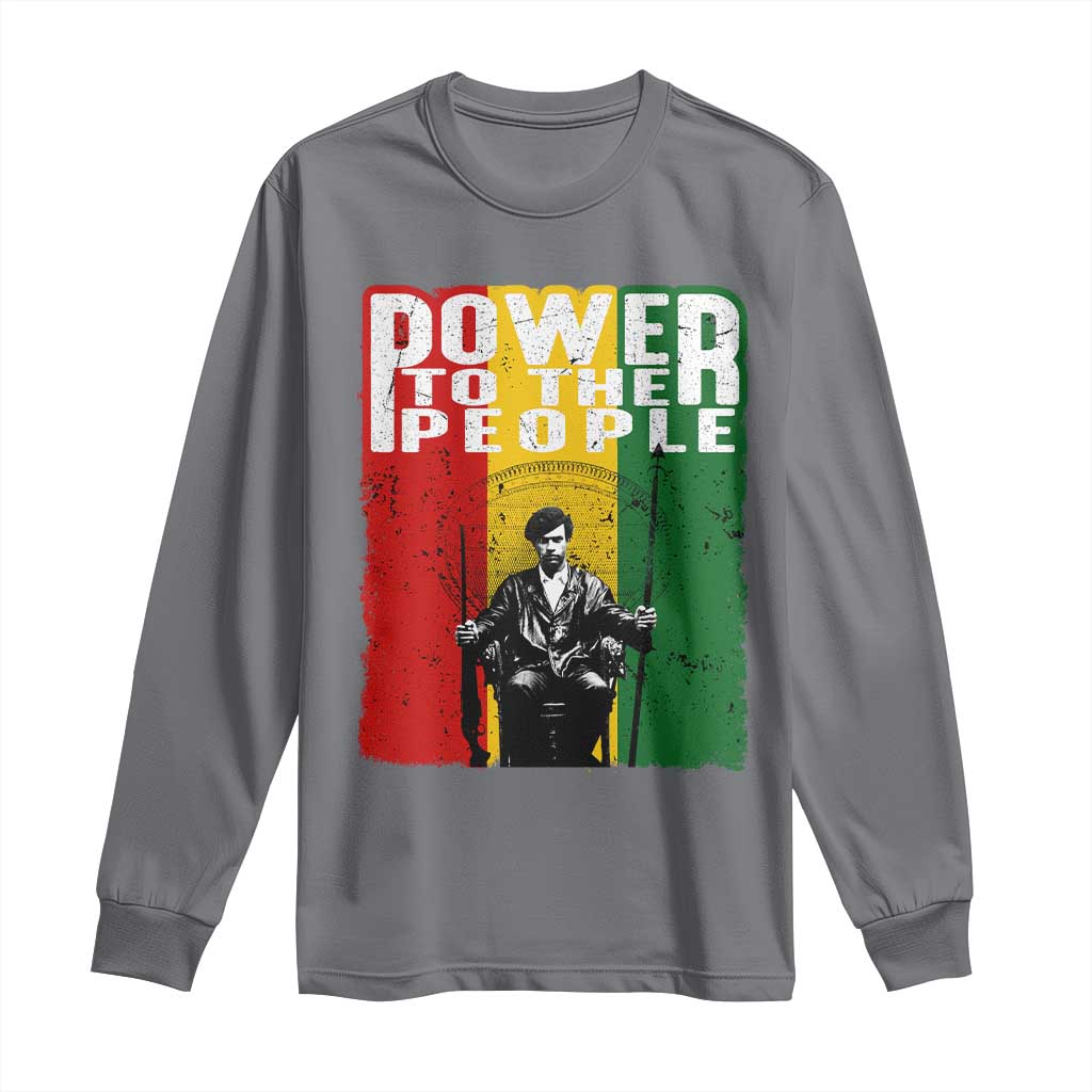 Black Panther Party Huey P. Newton Long Sleeve Shirt Power To The People Black History