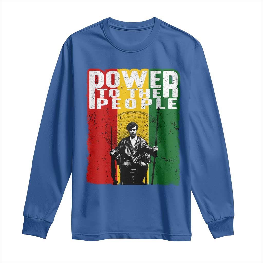Black Panther Party Huey P. Newton Long Sleeve Shirt Power To The People Black History