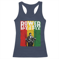 Black Panther Party Huey P. Newton Racerback Tank Top Power To The People Black History