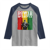 Black Panther Party Huey P. Newton Raglan Shirt Power To The People Black History