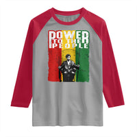 Black Panther Party Huey P. Newton Raglan Shirt Power To The People Black History