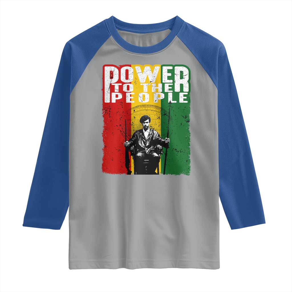 Black Panther Party Huey P. Newton Raglan Shirt Power To The People Black History