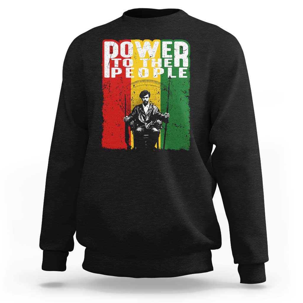 Black Panther Party Huey P. Newton Sweatshirt Power To The People Black History