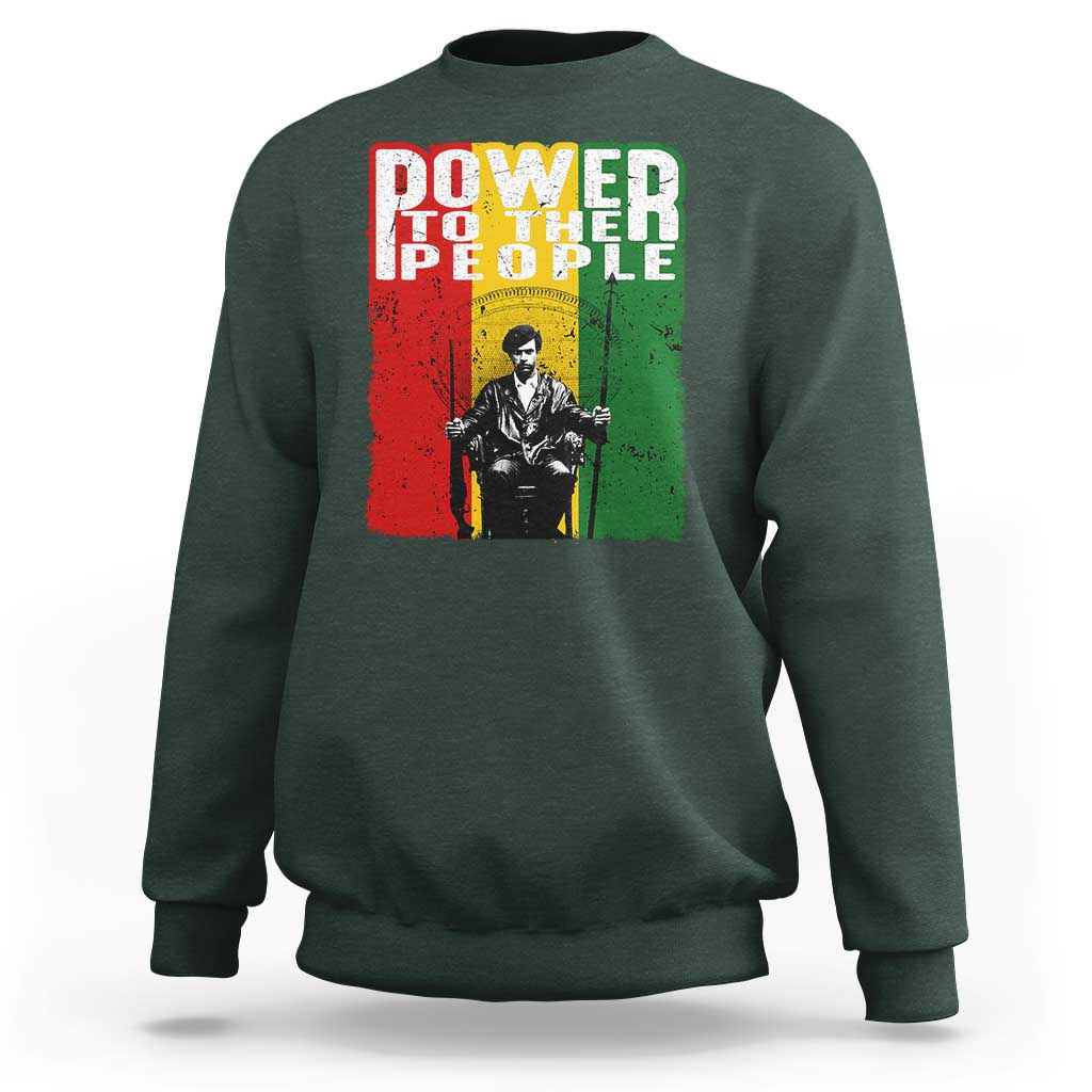 Black Panther Party Huey P. Newton Sweatshirt Power To The People Black History