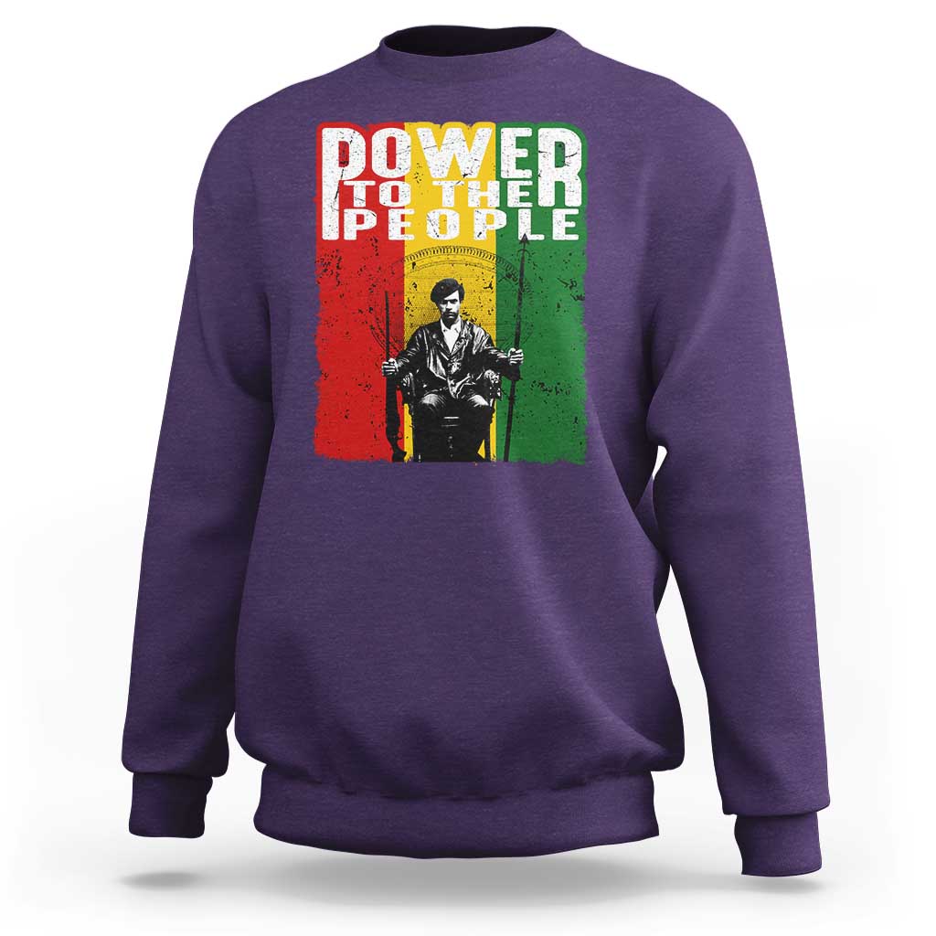 Black Panther Party Huey P. Newton Sweatshirt Power To The People Black History