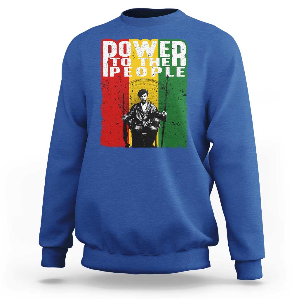 Black Panther Party Huey P. Newton Sweatshirt Power To The People Black History