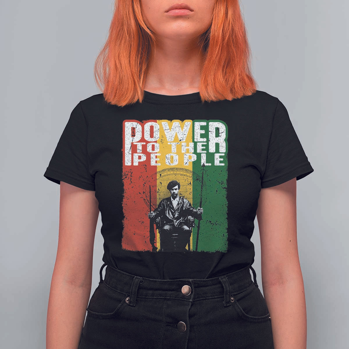 Black Panther Party Huey P. Newton T Shirt For Women Power To The People Black History