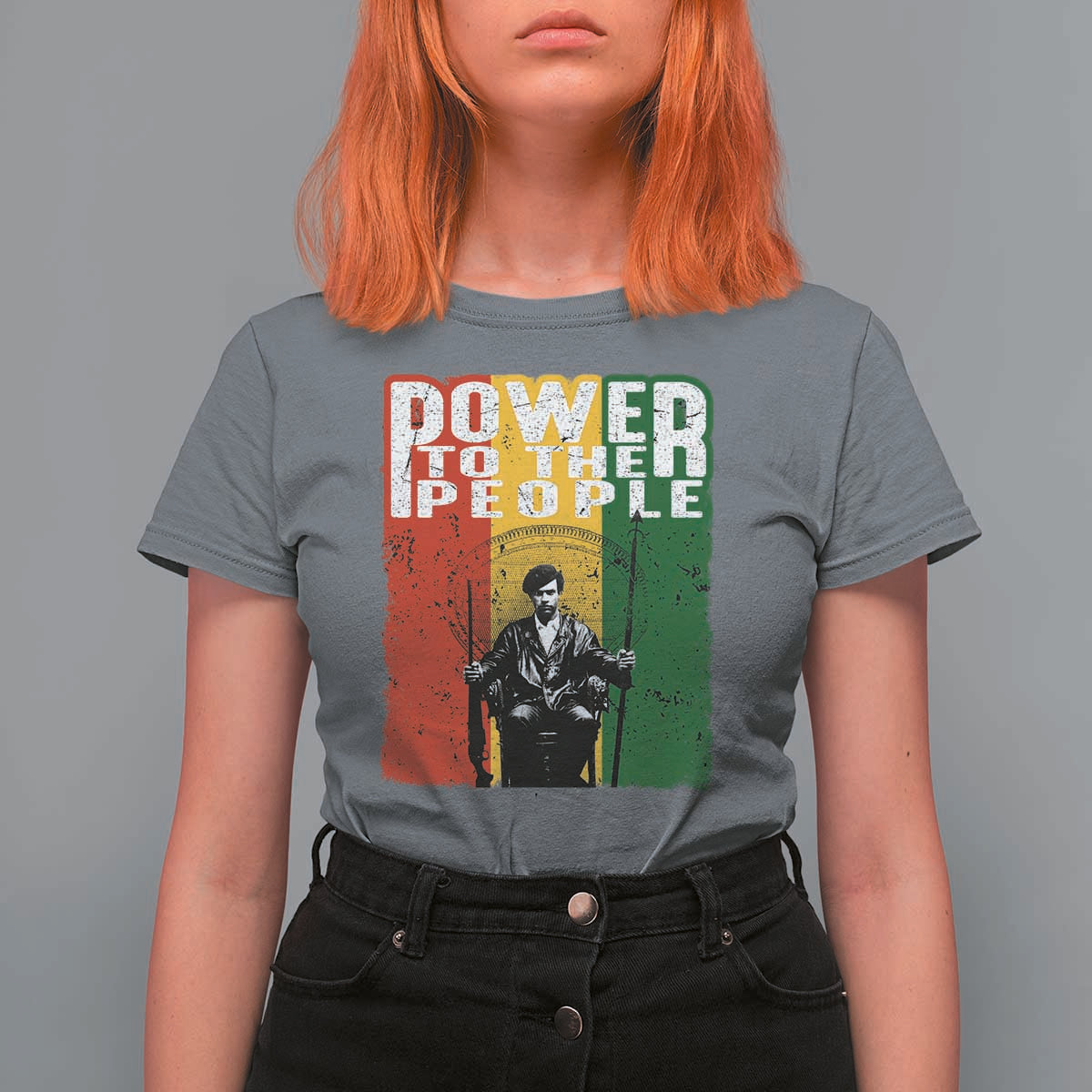 Black Panther Party Huey P. Newton T Shirt For Women Power To The People Black History