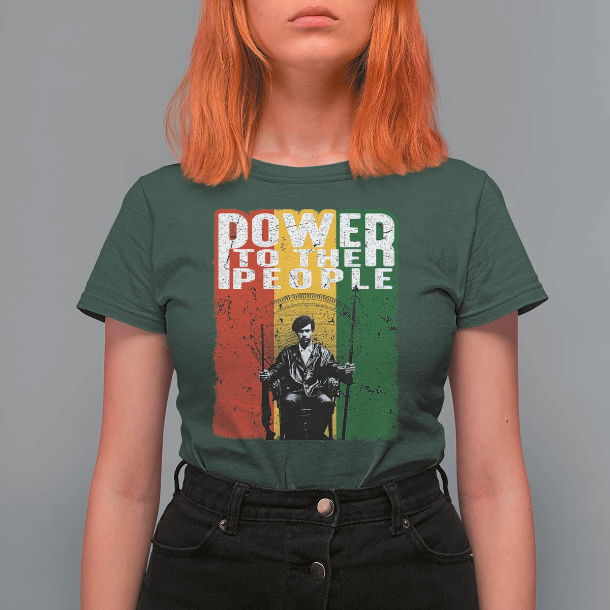 Black Panther Party Huey P. Newton T Shirt For Women Power To The People Black History
