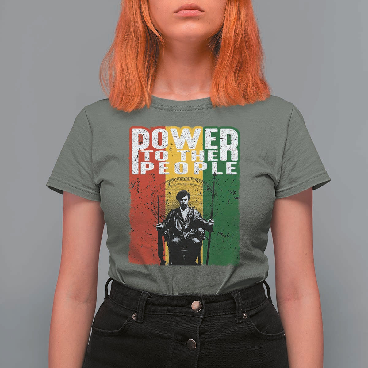 Black Panther Party Huey P. Newton T Shirt For Women Power To The People Black History