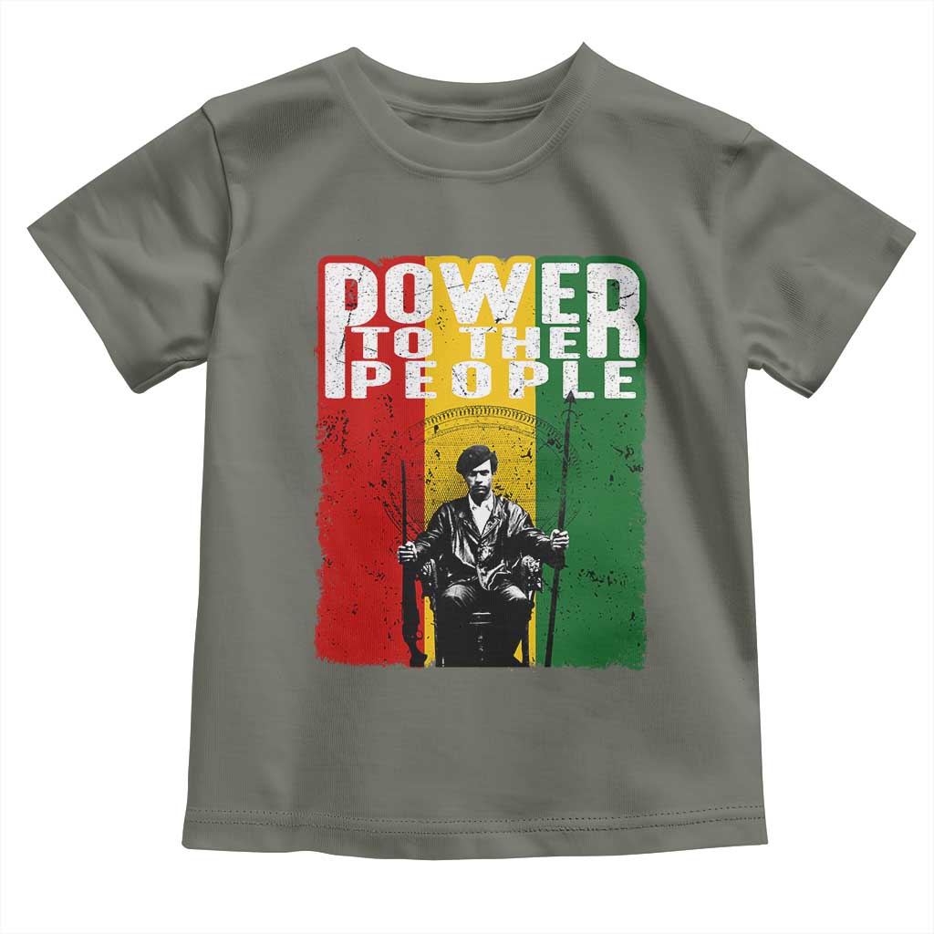 Black Panther Party Huey P. Newton Toddler T Shirt Power To The People Black History