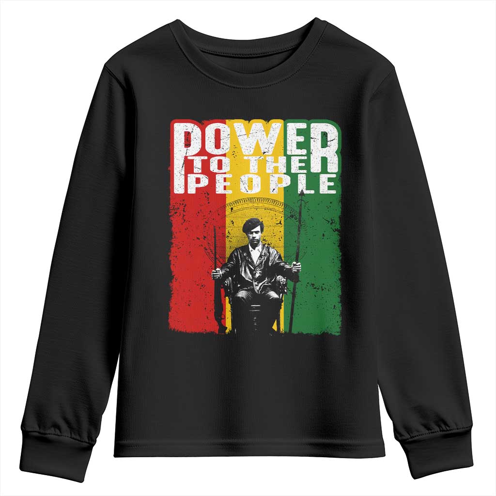 Black Panther Party Huey P. Newton Youth Sweatshirt Power To The People Black History