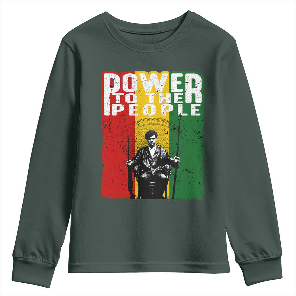 Black Panther Party Huey P. Newton Youth Sweatshirt Power To The People Black History