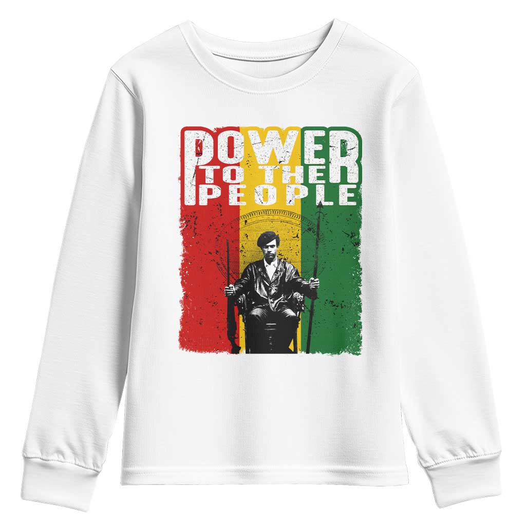 Black Panther Party Huey P. Newton Youth Sweatshirt Power To The People Black History