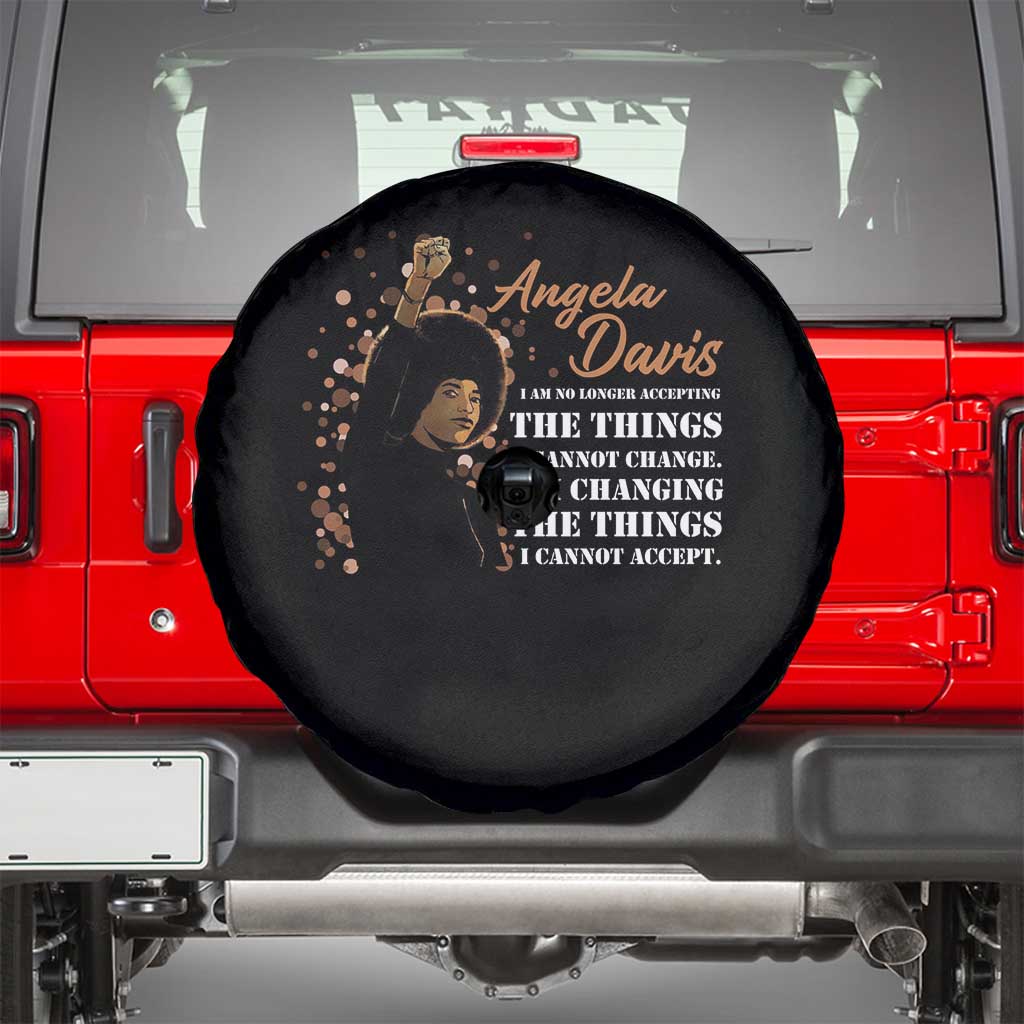 Angela Davis Spare Tire Cover I Am Changing The Things I Cannot Accept Black Panther Party History