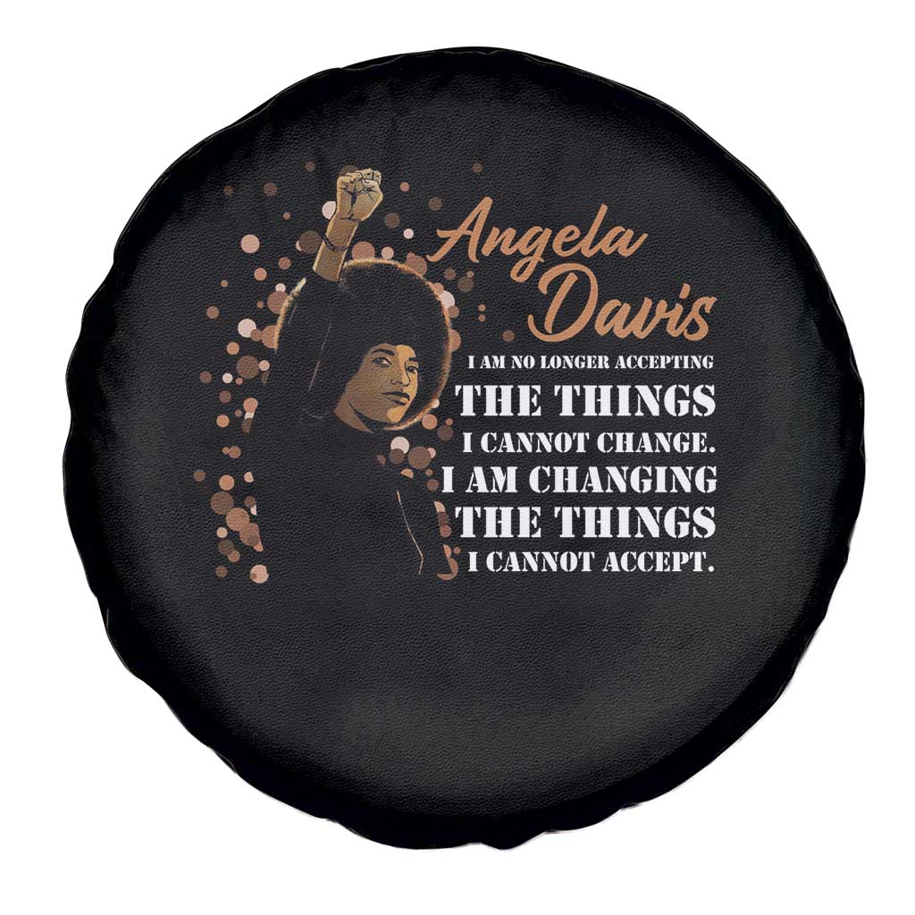 Angela Davis Spare Tire Cover I Am Changing The Things I Cannot Accept Black Panther Party History